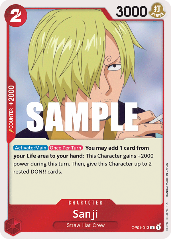 Sanji - OP01-013 - Rare - Romance Dawn