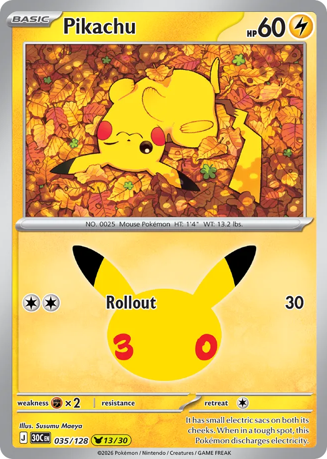 Pikachu - 035/128 - 30th Celebration