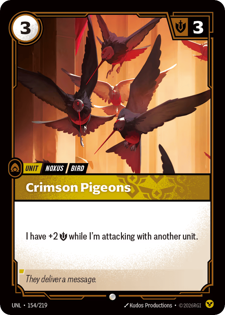 Crimson Pigeons - 154/219 - Common - Unleashed