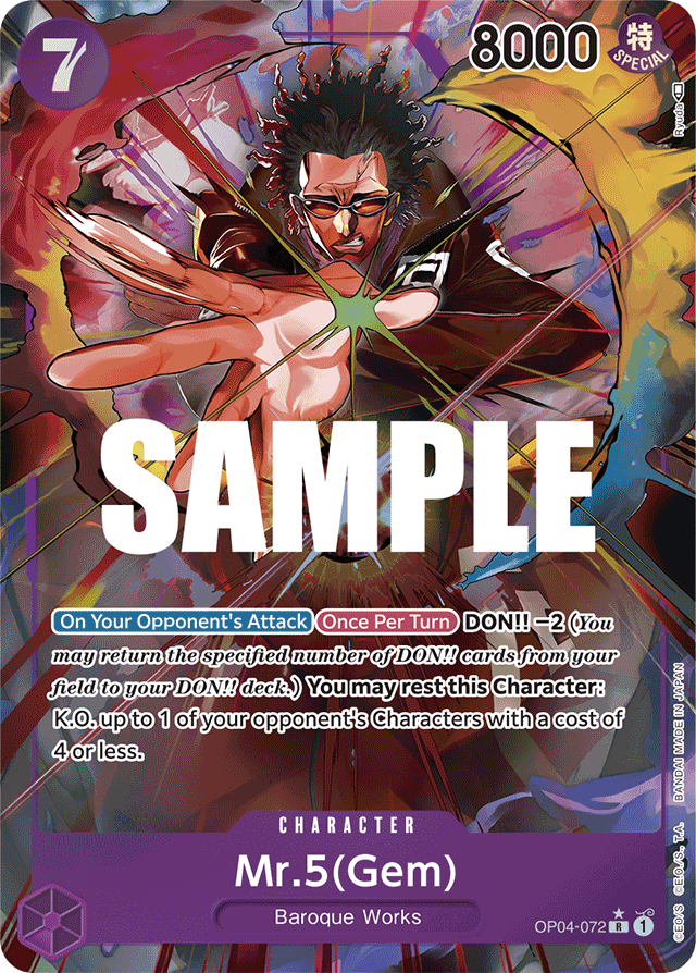 Mr.5(Gem) - OP04-072 - Rare (Alternate Art) - Kingdoms of Intrigue