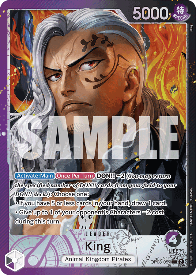 King - OP08-057 - Leader (Alternate Art) - Two Legends
