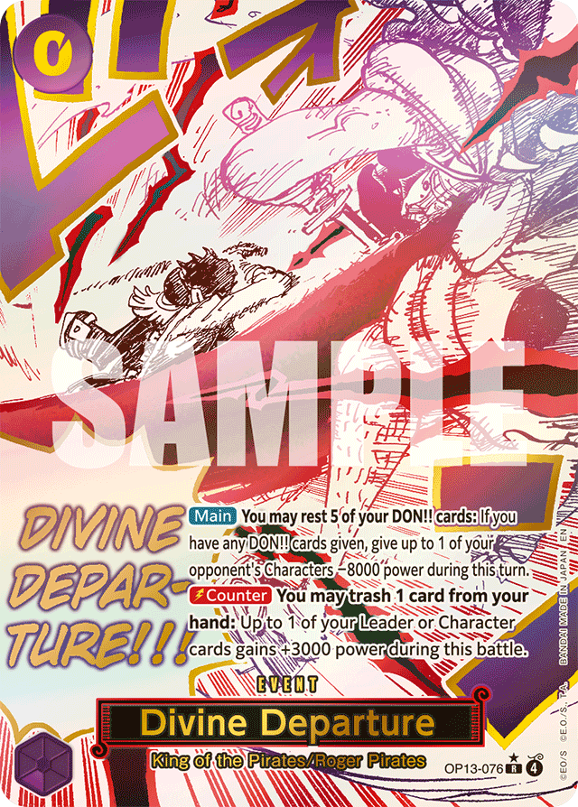 Divine Departure - OP13-076 - Rare (Alternate Art) - Carrying On His Will