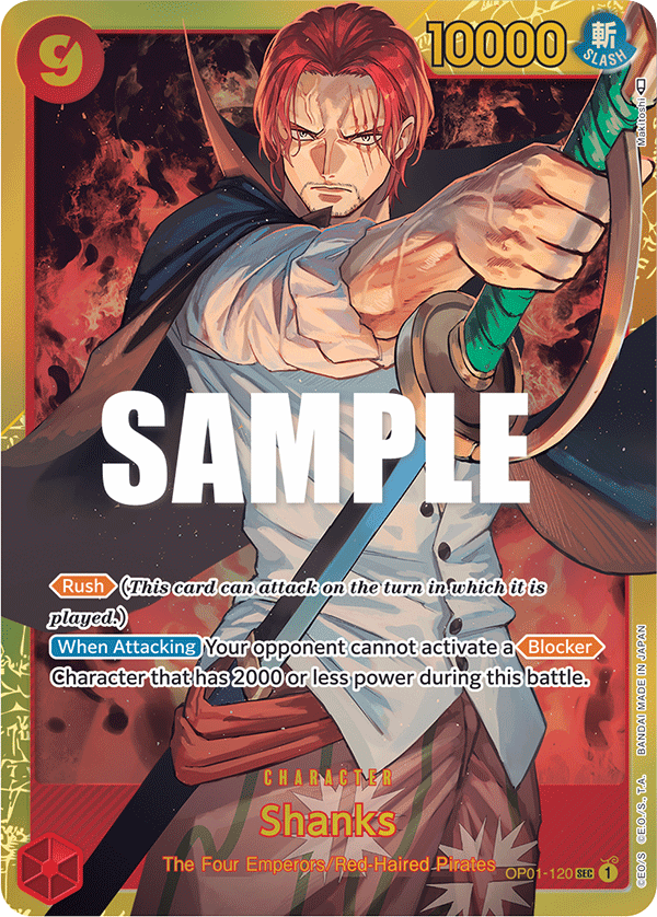 Shanks - OP01-120 - Secret Rare - Romance Dawn