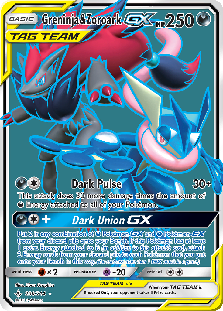 Greninja & Zoroark-GX - 200/214 - Unbroken Bonds