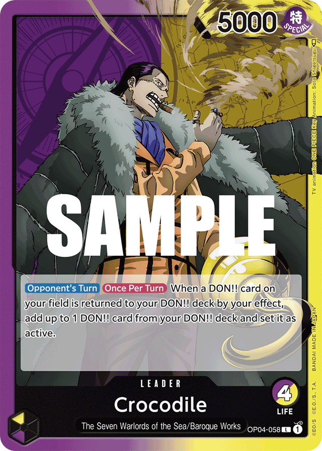 Crocodile - OP04-058 - Leader - Kingdoms of Intrigue