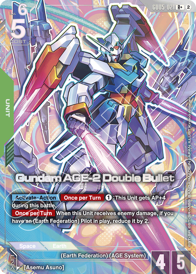 Gundam AGE-2 Double Bullet - GD05-021 - Rare (Alternate Art) - Freedom Ascension