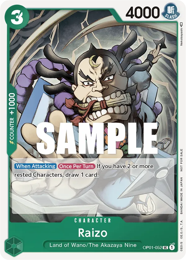 Raizo - OP01-052 - Uncommon (Event Pack Vol2Alt Art) - Romance Dawn