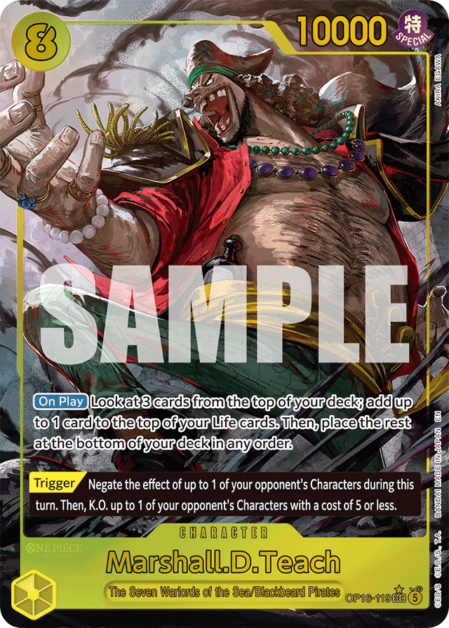 Marshall.D.Teach - OP16-119 - Secret Rare (Alternate Art) - The Time Of Battle