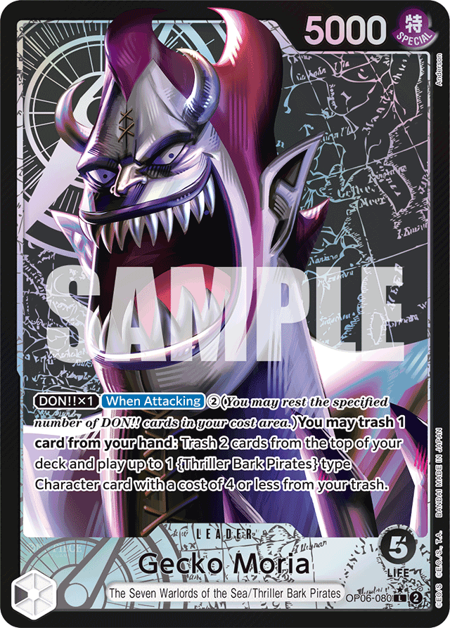 Gecko Moria - OP06-080 - Leader (Alternate Art) - Wings of the Captain