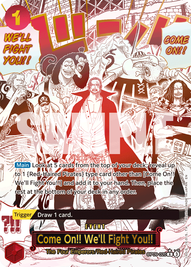 Come On!! We'll Fight You!! - OP09-020 - Rare (Premium Alt Art) - Emperors In The New World