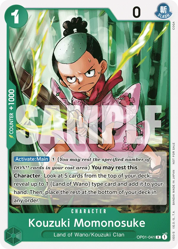 Kouzuki Momonosuke - OP01-041 - Rare (Tournament Pack Vol7Alt Art) - Romance Dawn