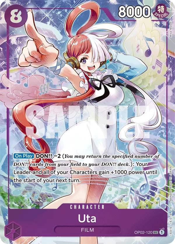 Uta - OP02-120 - Secret Rare (Uta Alt Art) - Paramount War