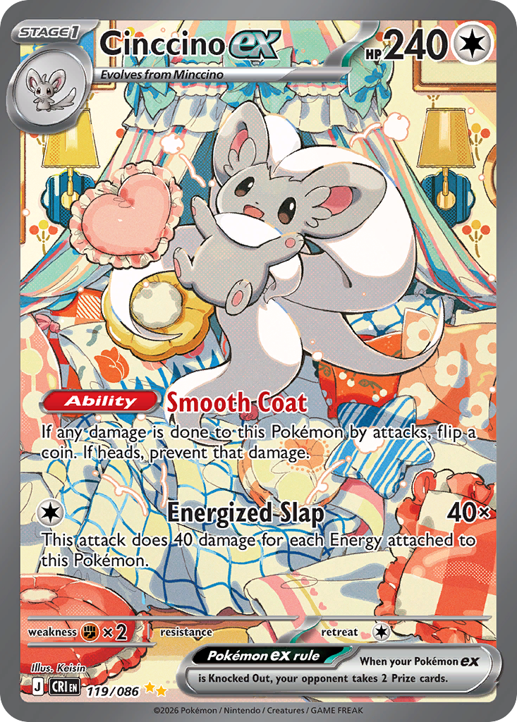Cinccino ex - 119/86 - Chaos Rising