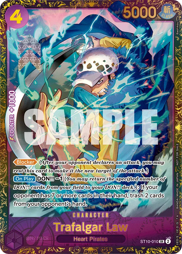 Trafalgar Law - ST10-010 - Super Rare (Prize Card Alt Art) - Ultra Deck: The Three Captains