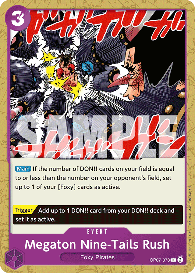 Megaton Nine-Tails Rush - OP07-078 - Common - 500 Years In The Future