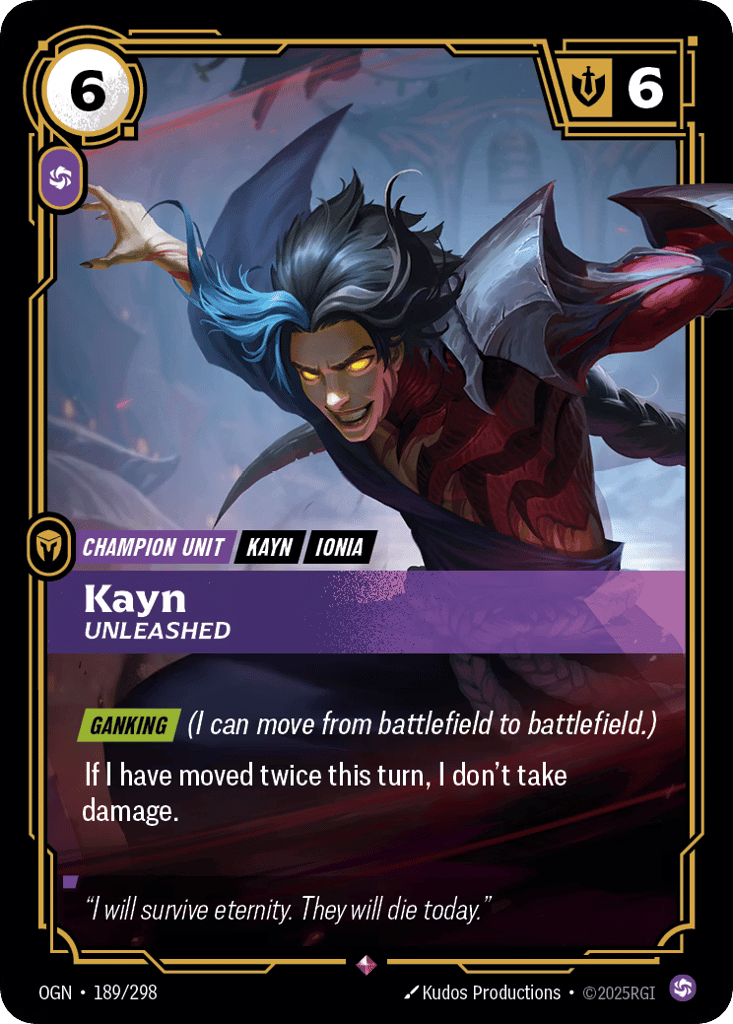 Kayn, Unleashed - 189/298 - Rare - Origins