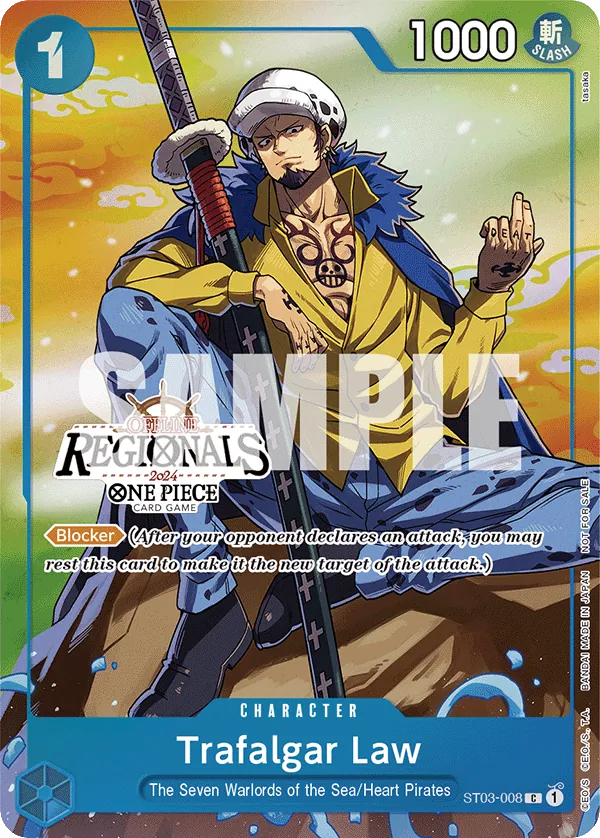 Trafalgar Law - ST03-008 - Common (Regional Participant Stamp) - The Seven Warlords of the Sea