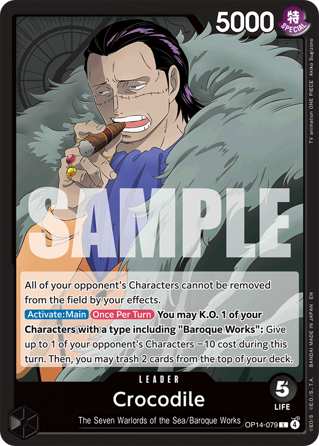 Crocodile - OP14-079 - Leader - The Azure Sea's Seven
