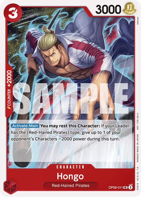 Hongo - OP09-011 - Uncommon (Tournament Pack Vol2Alt Art) - Emperors In The New World