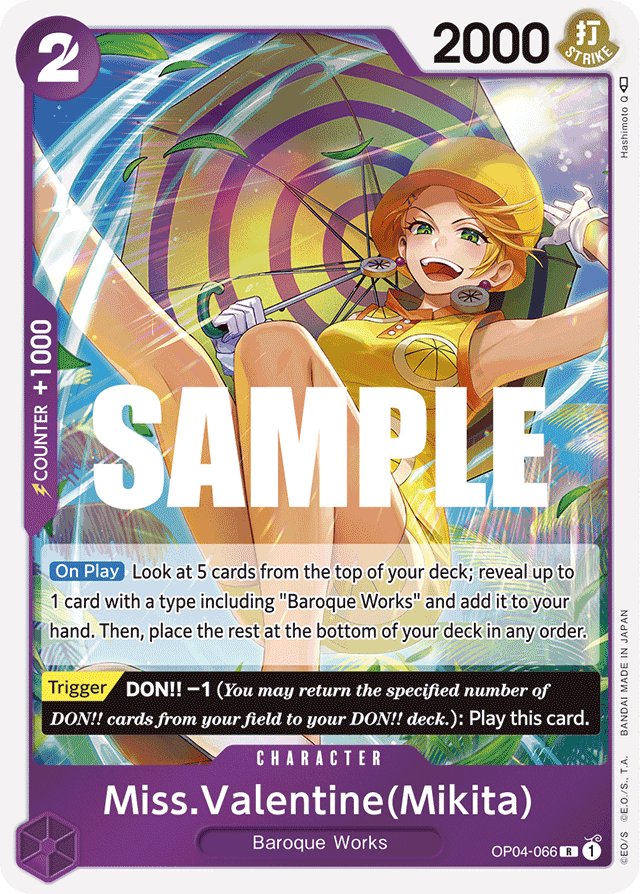 Miss.Valentine(Mikita) - OP04-066 - Rare - Kingdoms of Intrigue