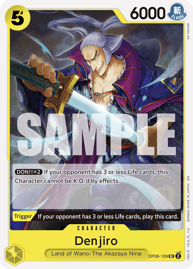 Denjiro - OP06-109 - Uncommon (Reprint) - Wings of the Captain