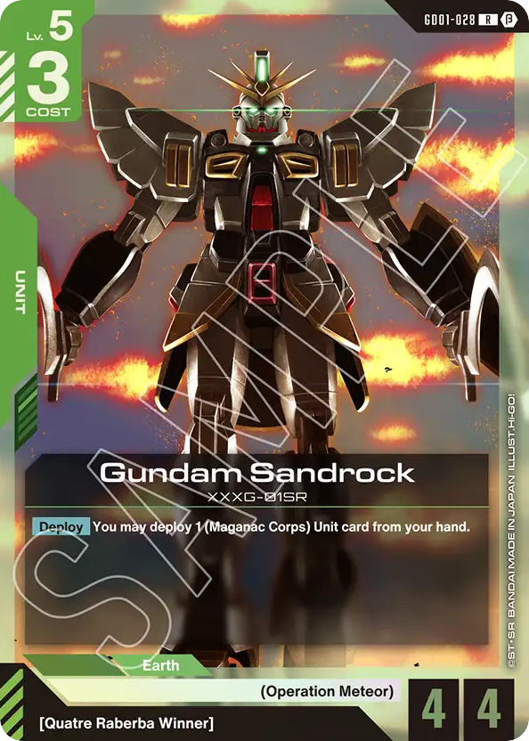 Gundam Sandrock - GD01-028 - Rare (Beta) - Newtype Rising