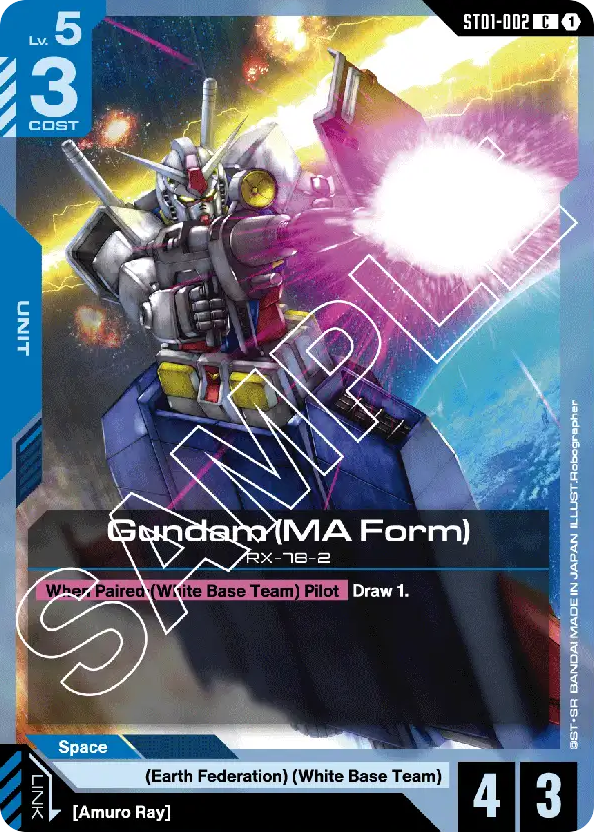 Gundam (MA Form) - ST01-002 - Common - Heroic Beginnings