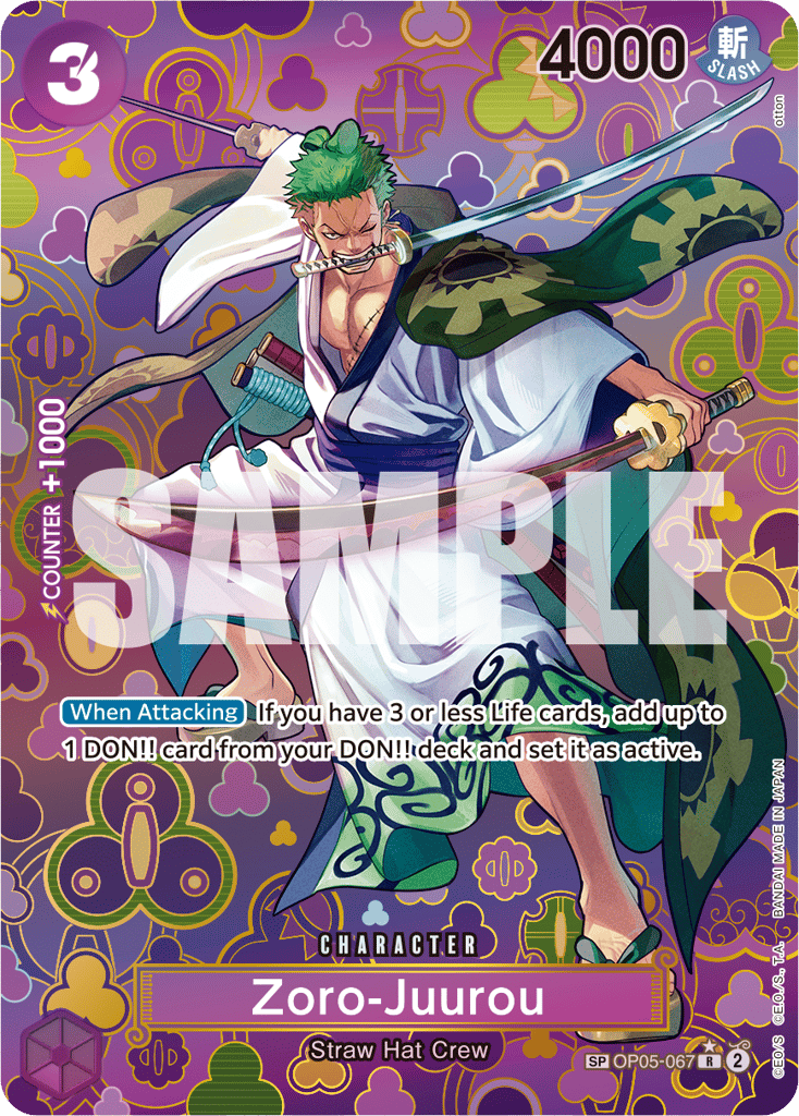 Zoro-Juurou - OP05-067 - Rare (Special Alternate Art) - Awakening of the New Era