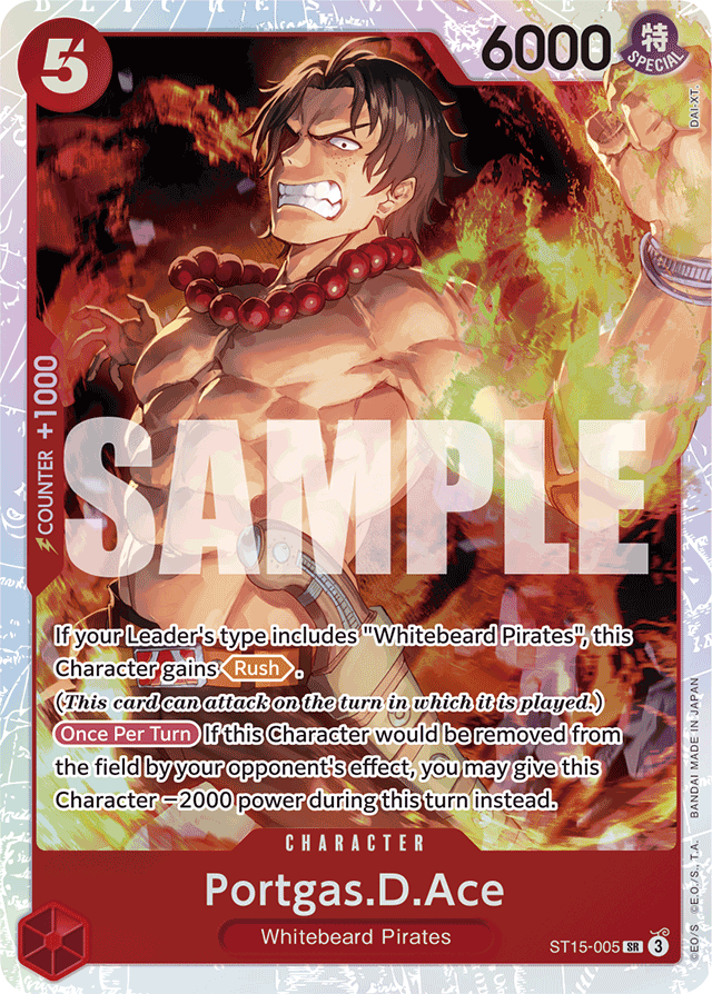 Portgas.D.Ace - ST15-005 - Super Rare - RED Edward.Newgate