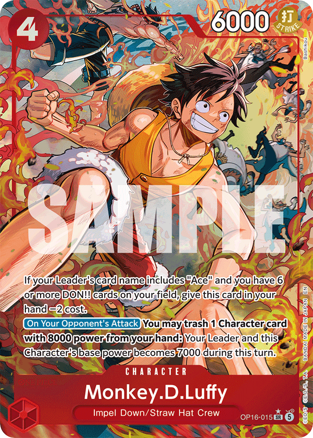 Monkey.D.Luffy - OP16-015 - Super Rare (Alternate Art) - The Time Of Battle