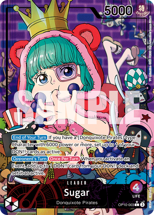 Sugar - OP10-003 - Leader (Alternate Art) - Royal Blood