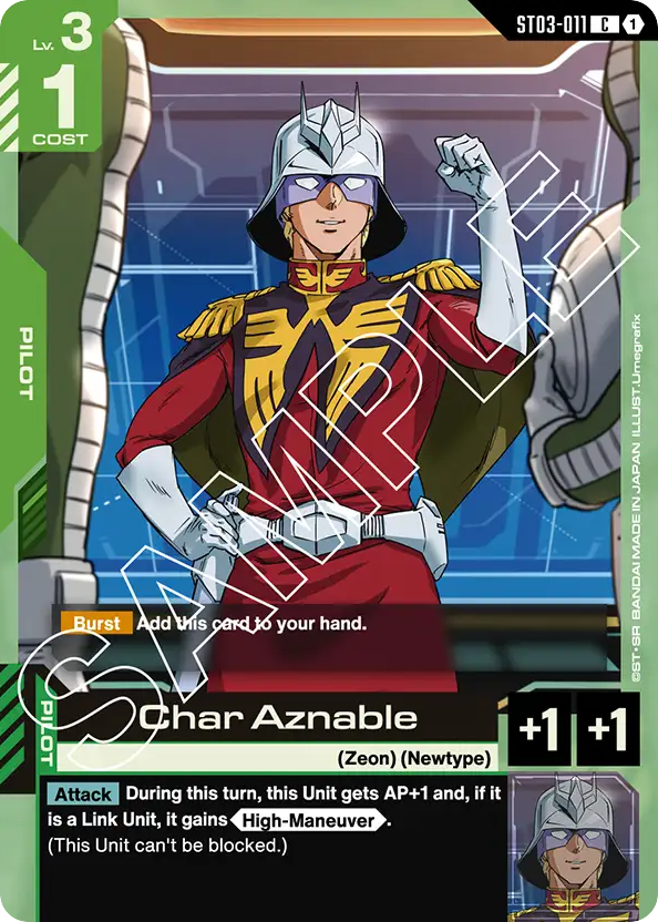 Char Aznable - ST03-011 - Common - Zeon's rush