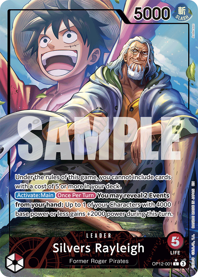 Silvers Rayleigh - OP12-001 - Leader (Alternate Art) - Legacy of the Master