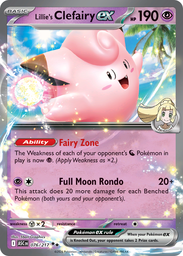 Lillie's Clefairy ex - 076/217 - Ascended Heroes