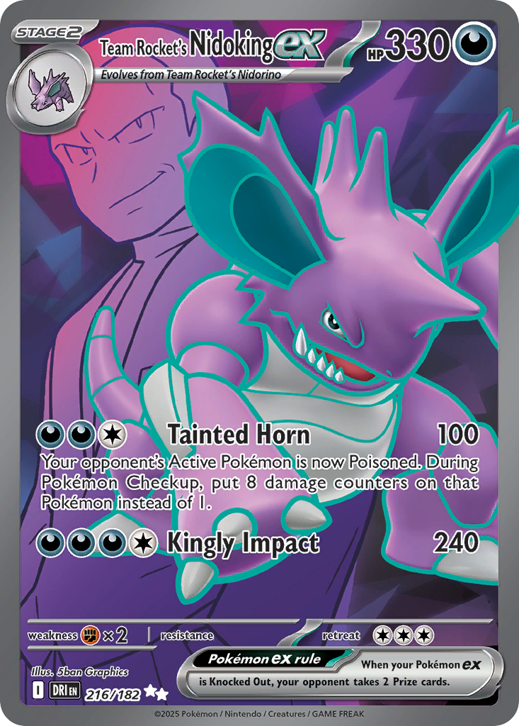 Team Rocket's Nidoking ex - 216/182 - Destined Rivals