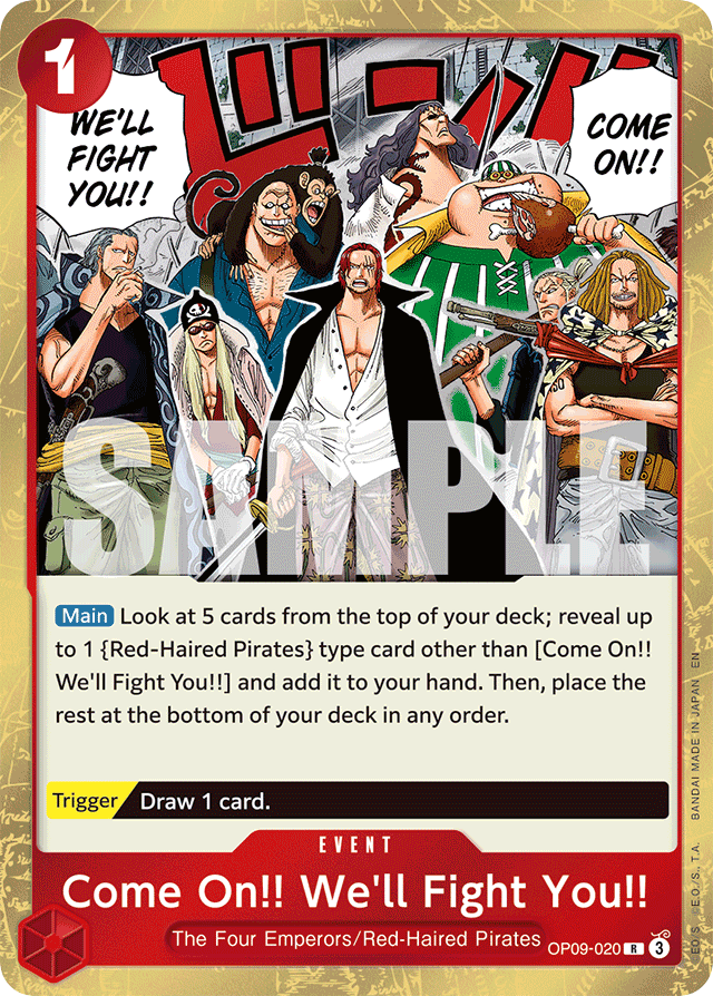 Come On!! We'll Fight You!! - OP09-020 - Rare (Reprint) - Emperors In The New World