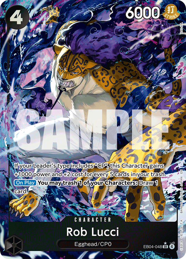 Rob Lucci - EB04-048 - Super Rare (Alternate Art) - Egghead Crisis