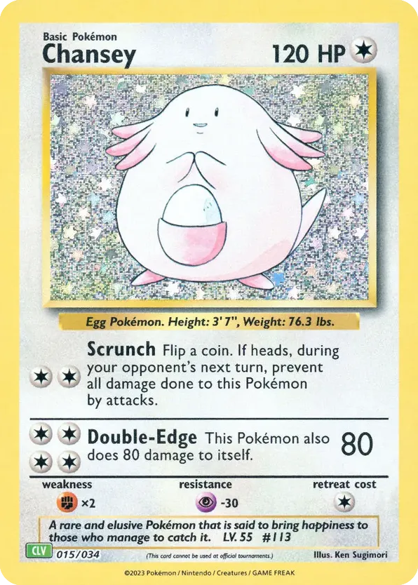 Chansey - 15/34 - Pokémon TCG Classic - Venusaur