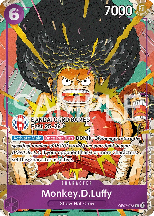Monkey.D.Luffy - OP07-073 - Rare (Bandai Card Games Fest Stamp) - 500 Years In The Future