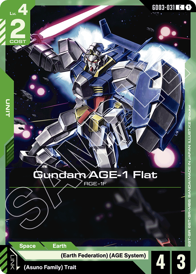 Gundam AGE-1 Flat - GD03-031 - Common - Steel Requiem