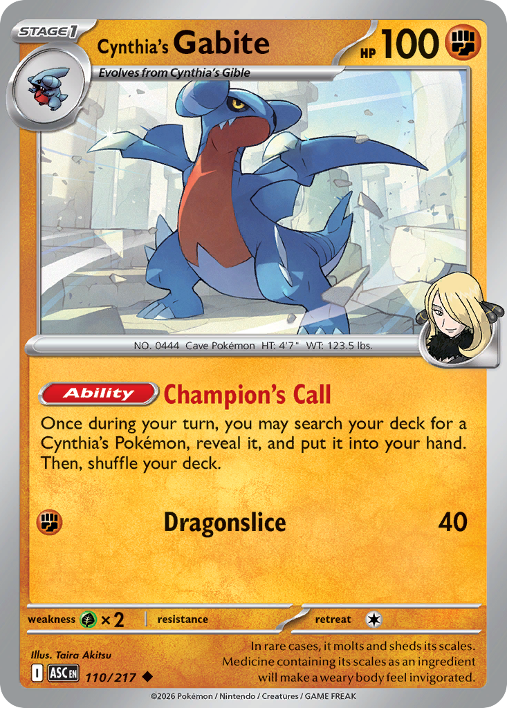 Cynthia's Gabite - 110/217 - Ascended Heroes