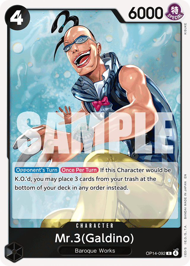 Mr.3(Galdino) - OP14-092 - Rare - The Azure Sea's Seven