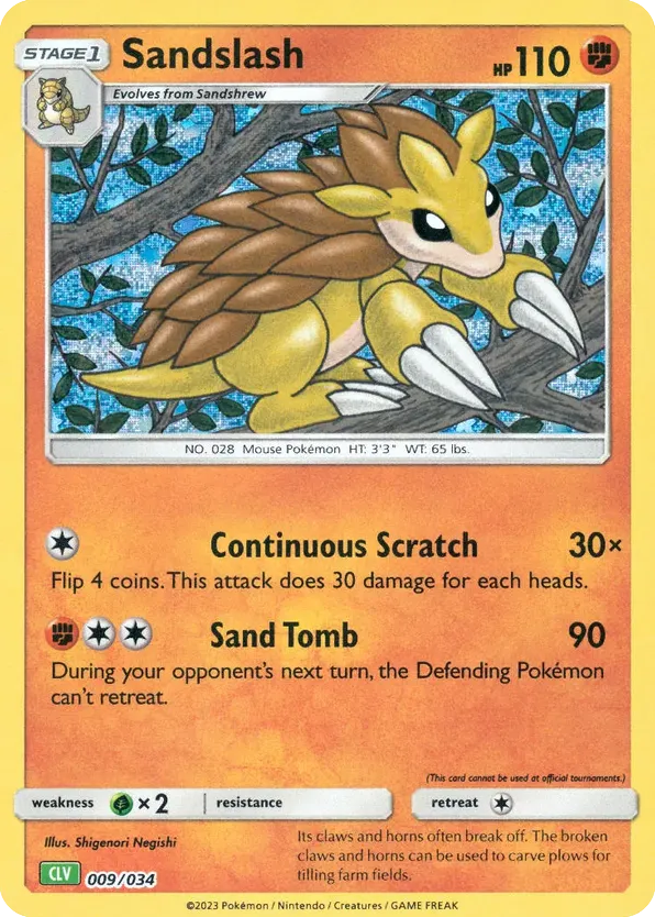Sandslash - 09/34 - Pokémon TCG Classic - Venusaur