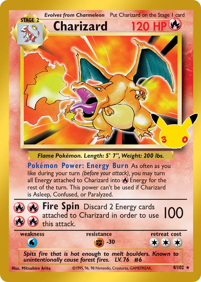 Charizard - 004/102 - 30th Celebration: Classic Collection