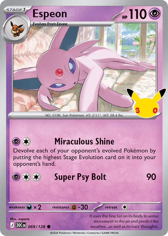 Espeon - 069/128 - 30th Celebration