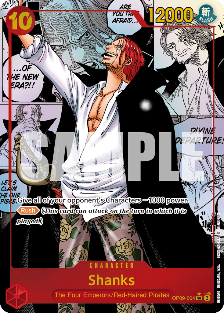 Shanks - OP09-004 - Super Rare (Manga Alt Art) - Emperors In The New World