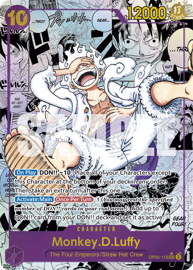 Monkey.D.Luffy - OP05-119 - Secret Rare (Non Textured Manga Alt Art) - Awakening of the New Era
