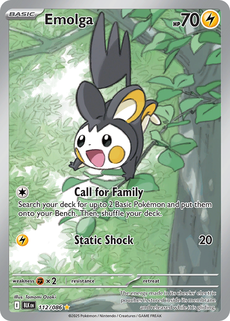 Emolga - 112/86 - Black Bolt