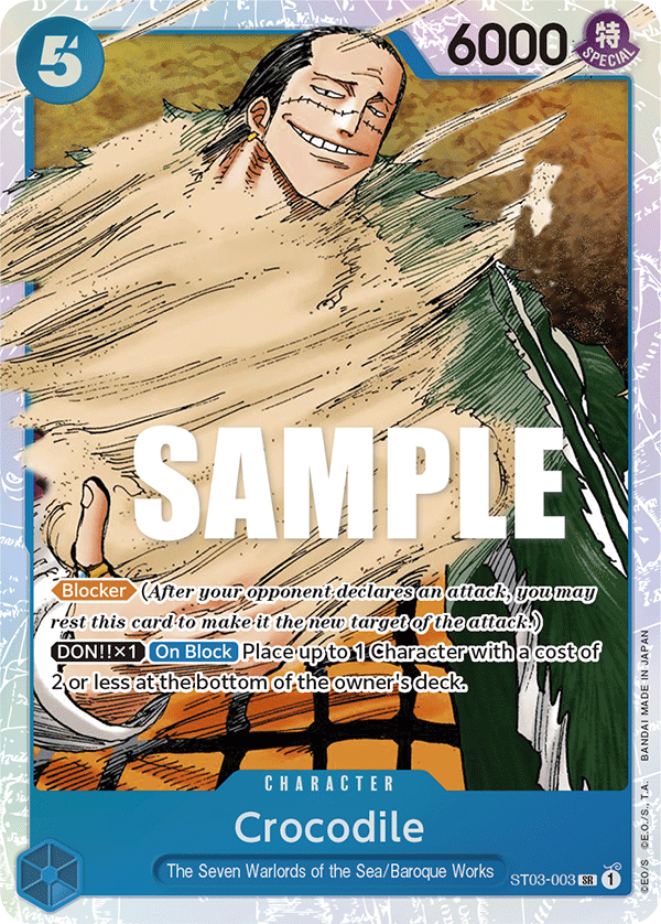 Crocodile - ST03-003 - Super Rare - The Seven Warlords of the Sea