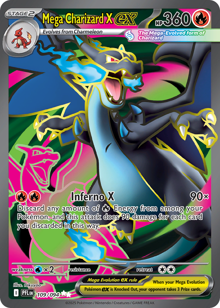 Mega Charizard X ex - 109/94 - Phantasmal Flames